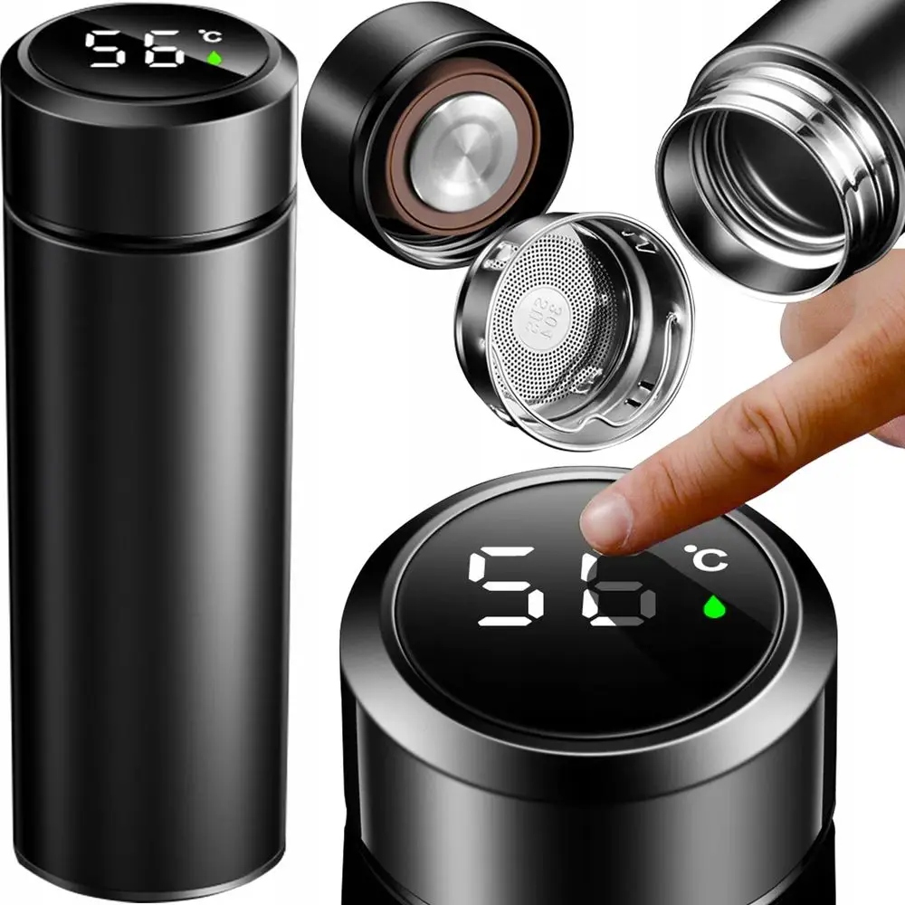 Termos, kubek termiczny bidon na kawę i herbatę – SMART LED 500ML