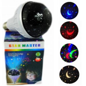 Lampka Nocna Żarówka – Projektor Gwiazd i Nocnego Nieba
