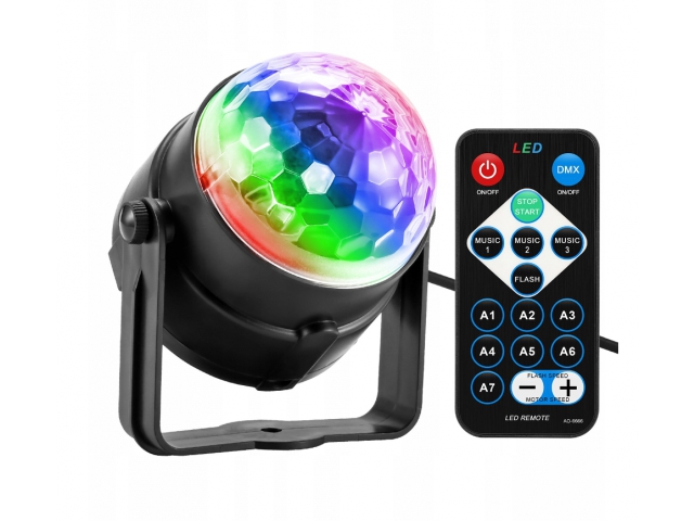 Projektor Kula Disco z Pilotem