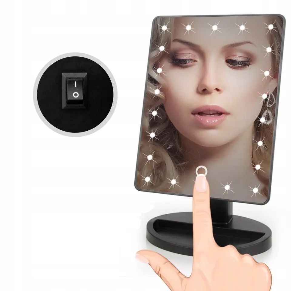 Lusterko LED do makijażu kosmetyczne podświetlane