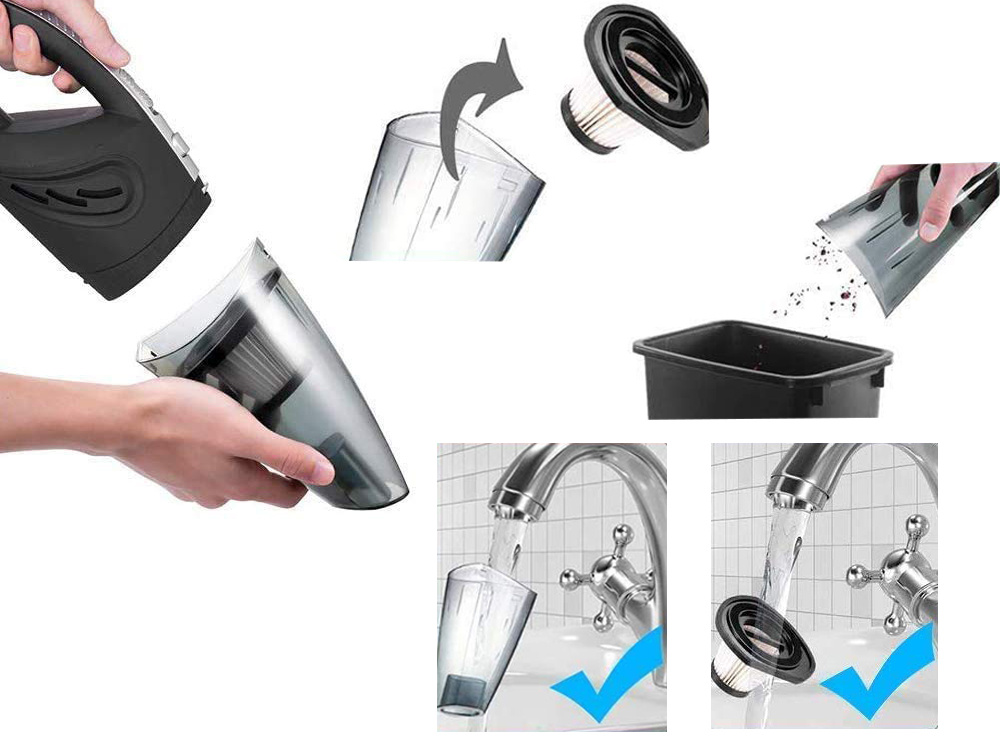 Odkurzacz samochodowy bezprzewodowy ręczny 120W - obrazek 4